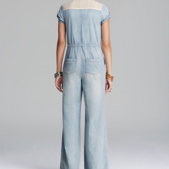Free People On the Road Chambray Jumpsuit - Picture 2 of 6